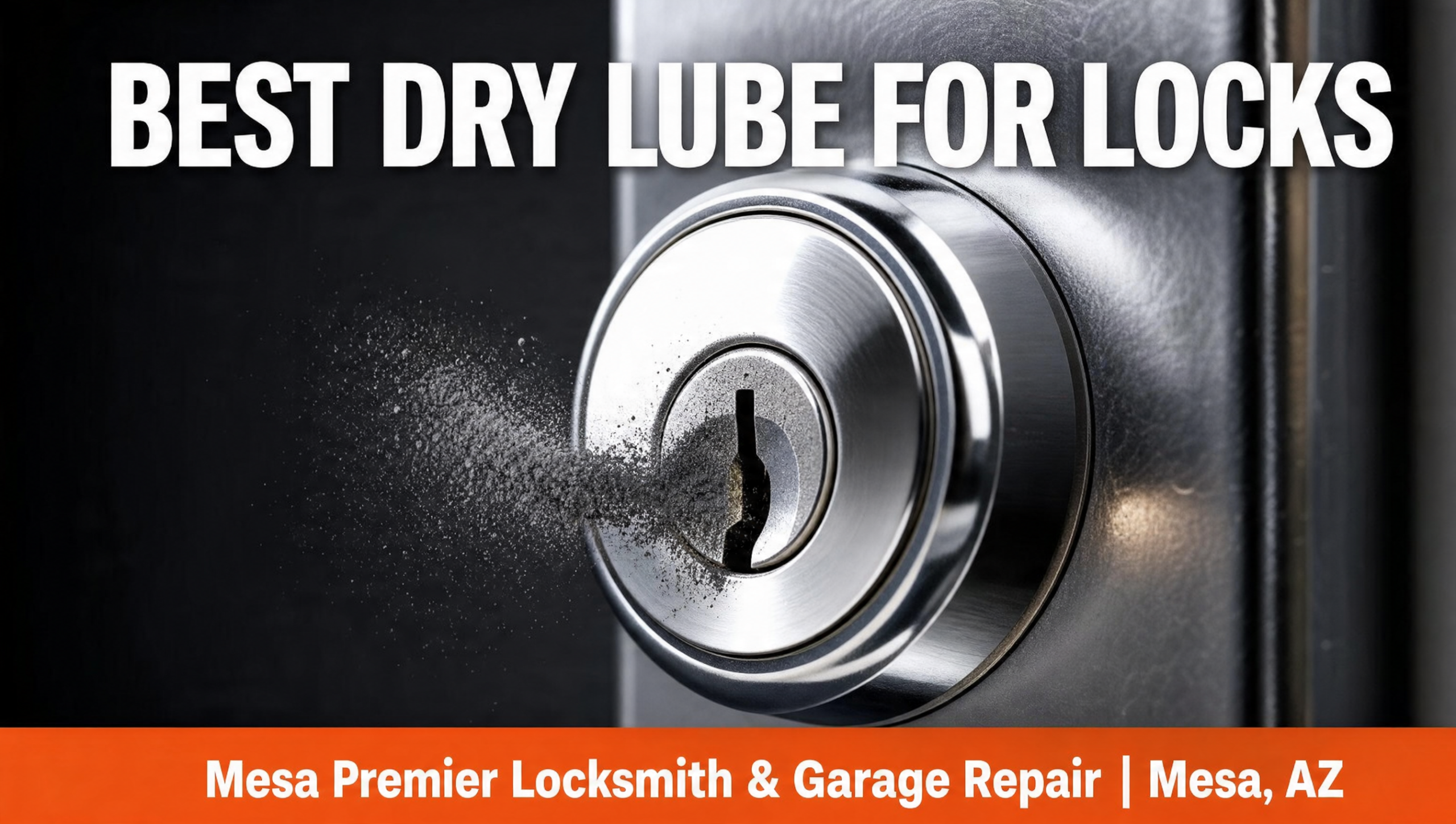 Graphite powder applied to a modern deadbolt keyway – Mesa Premier Locksmith Mesa AZ